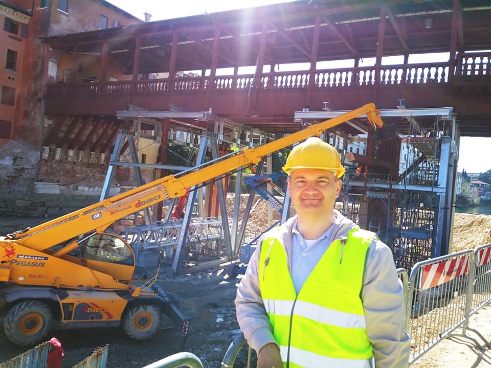 Bassanese in visita al cantiere del Ponte degli Alpini