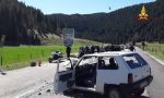 Scontro tra moto e auto ad Asiago: tre feriti VIDEO