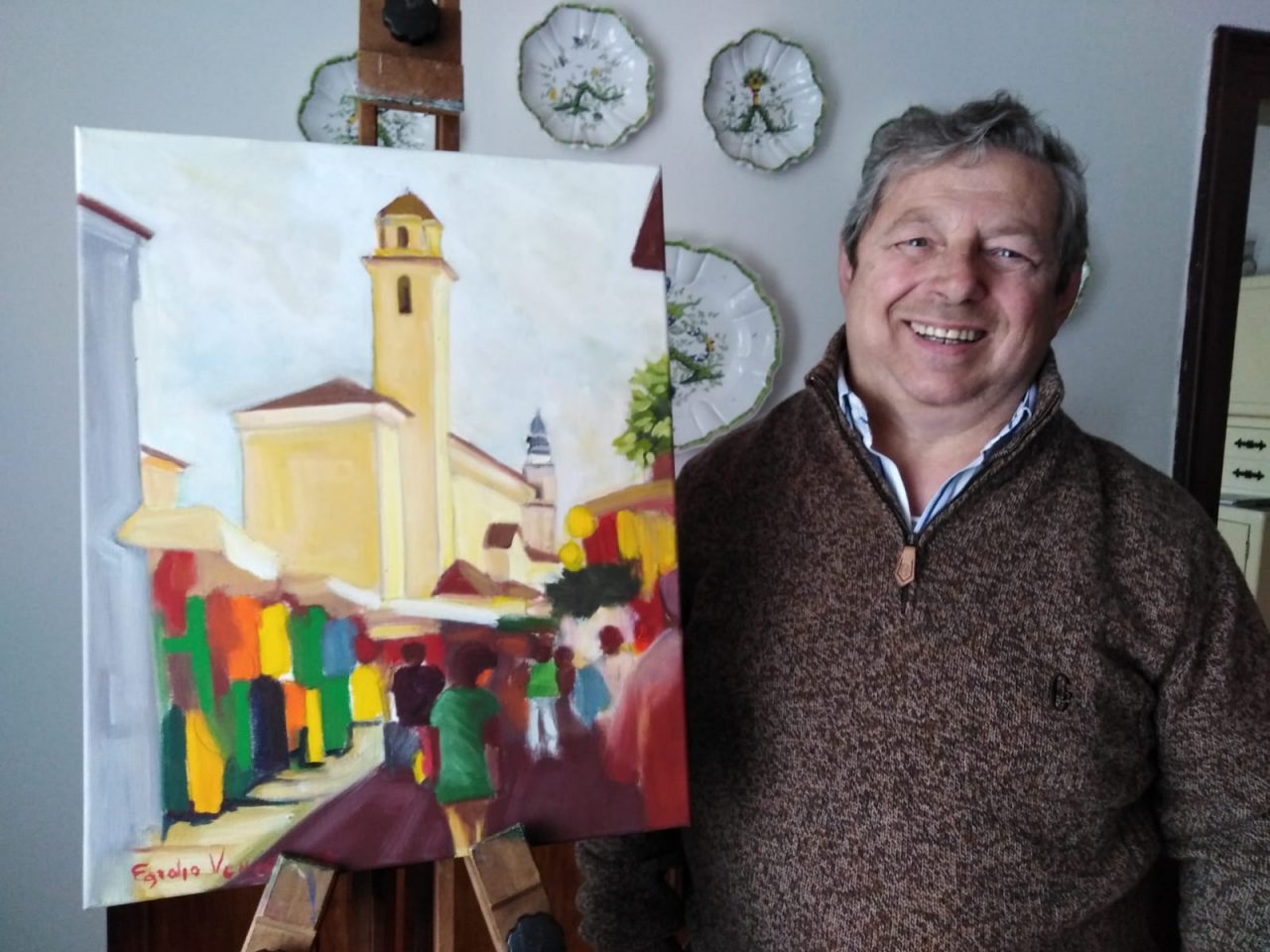 Egidio Venzo, trovare la gioia tra colori e pennelli su tela
