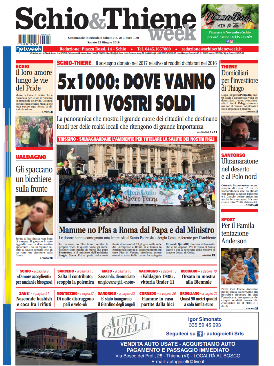 Puntuali in edicola con Schio&ThieneWeek