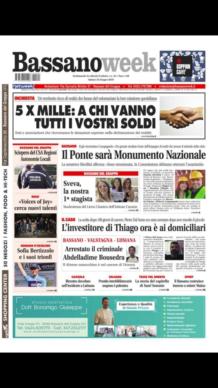 Bassanoweek: un nuovo numero è disponibile in tutte le edicole