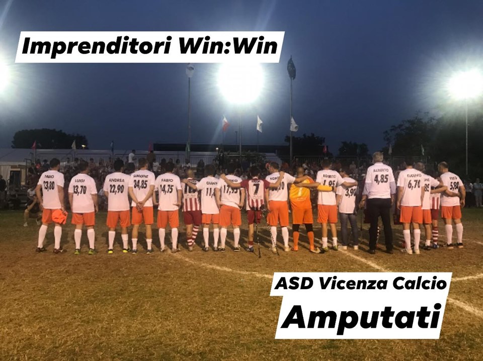 Una partita speciale: Vicenza Calcio Amputati vs Imprenditori del Win:Win