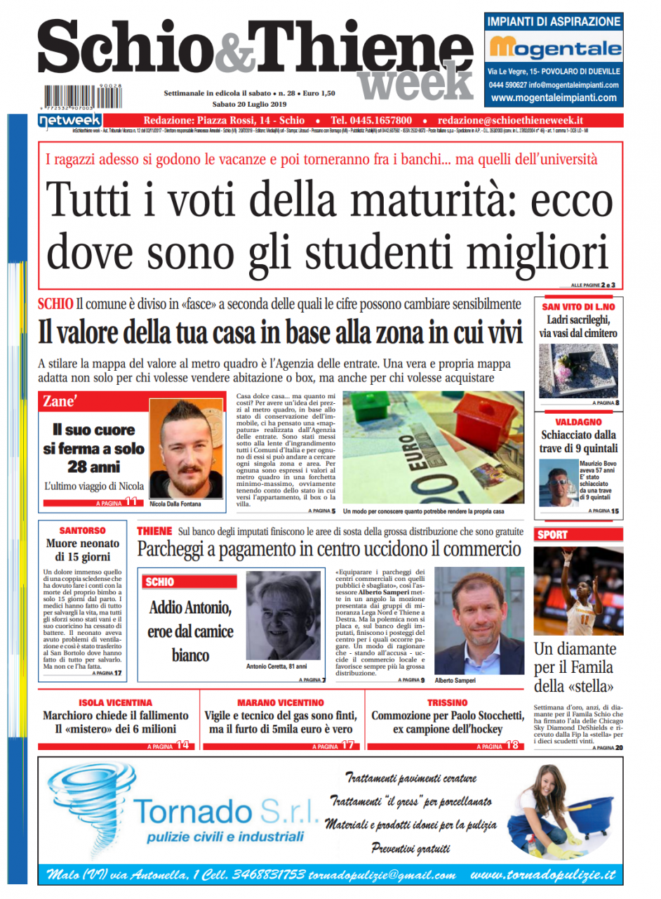 In edicola il nuovo numero di Schio&ThieneWeek