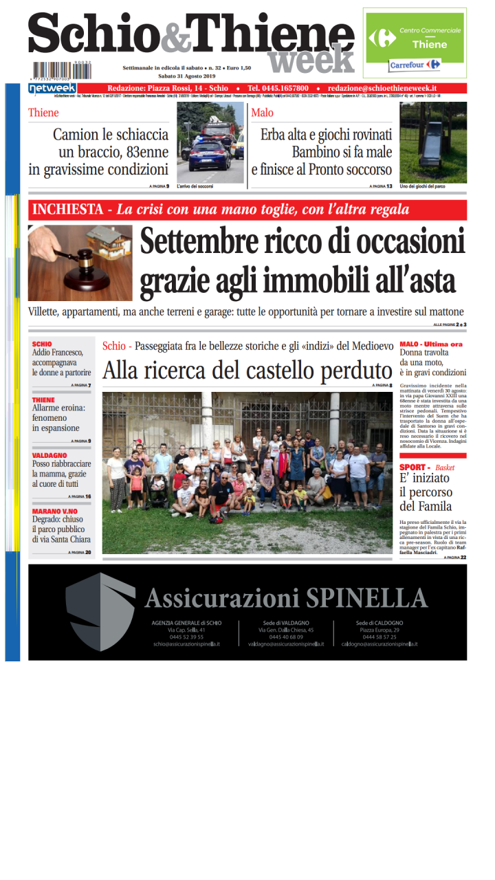 Il nuovo numero di Schio&ThieneWeek è in edicola