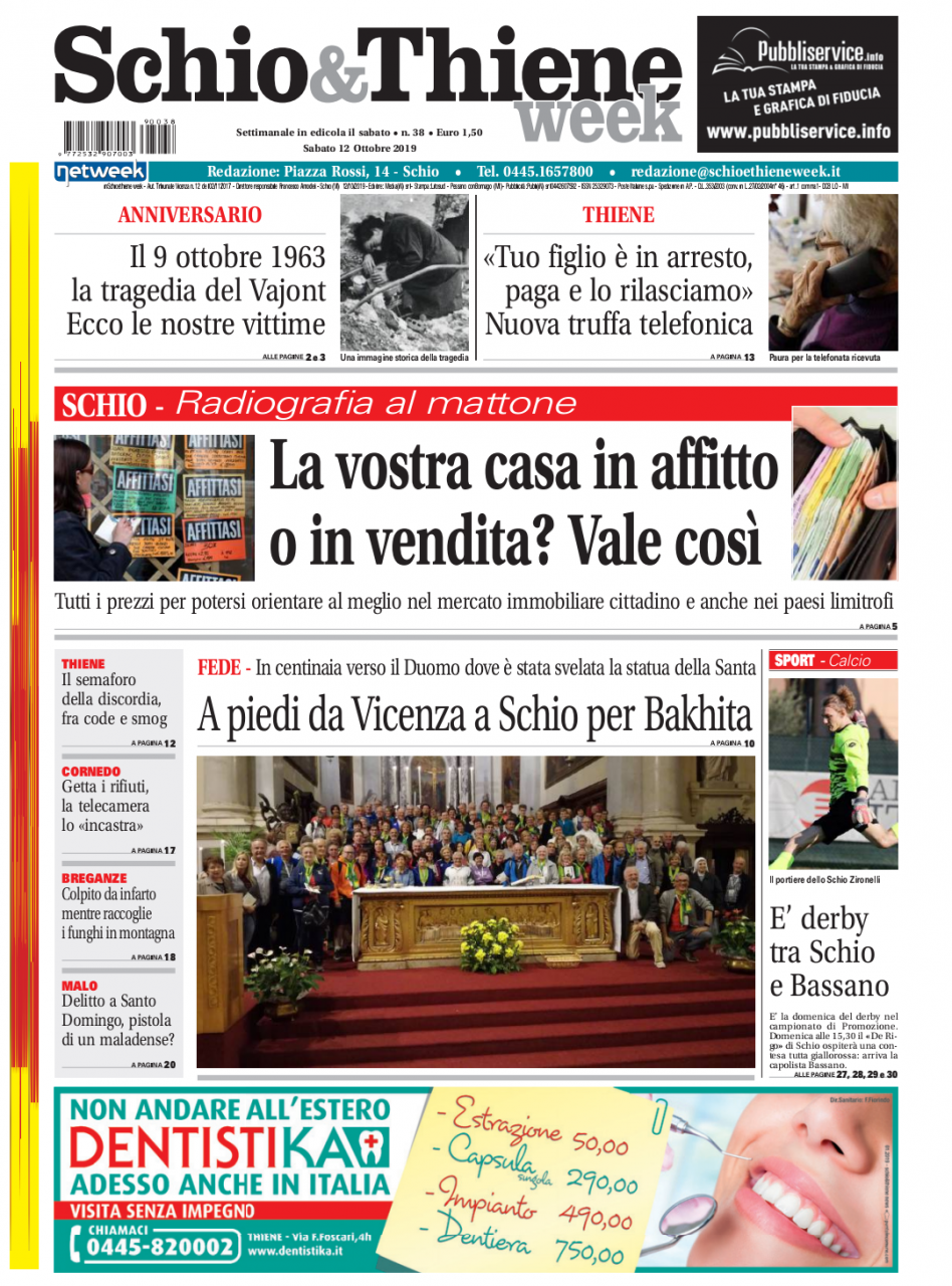 Ecco il nuovo numero di Schio&ThieneWeek