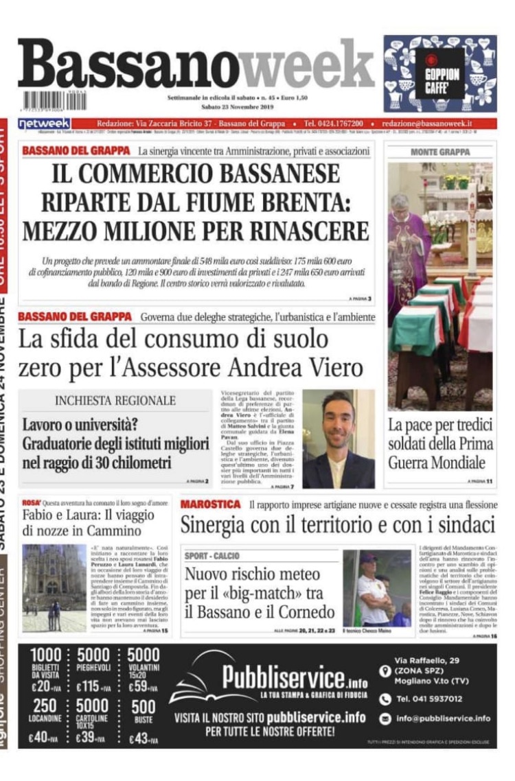 Bassanoweek, il nuovo numero è in edicola
