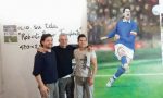 Roberto Baggio trionfante: a Caldogno il Divin Codino "scopre" il suo quadro gigante