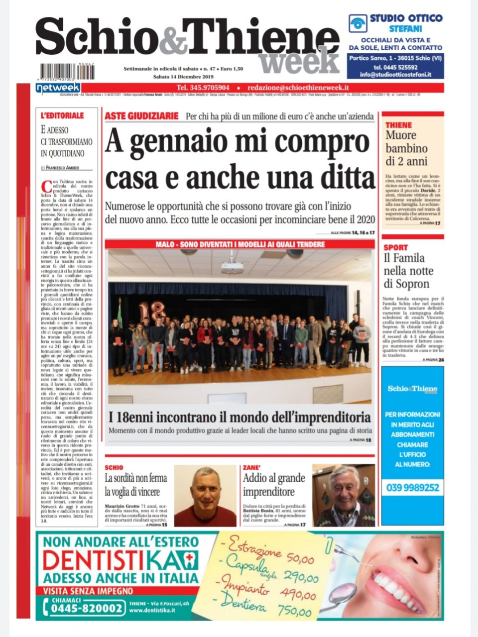 In edicola il nuovo numero di Schio&ThieneWeek