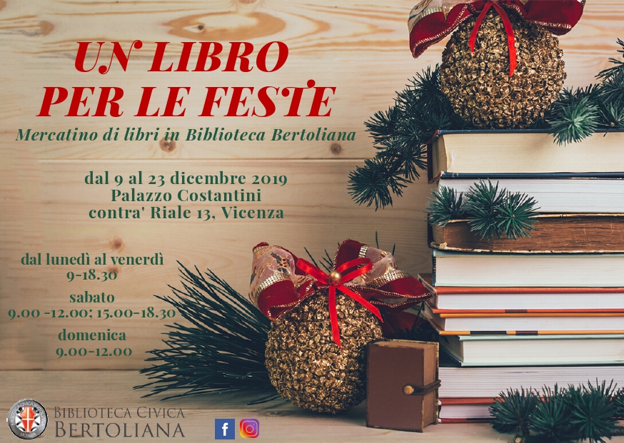 Un libro per le feste: Mercatino di libri in Bertoliana dal 9 al 23 dicembre
