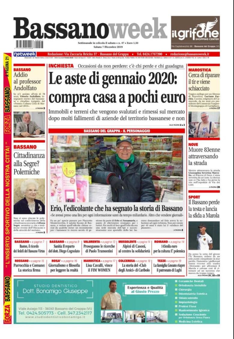In edicola il nuovo numero di Bassanoweek