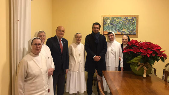 Il sindaco Rucco in visita alle suore dorotee di San Domenico