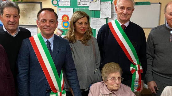 Gli auguri del vicesindaco Tosetto per i 100 anni di Clara Fuso