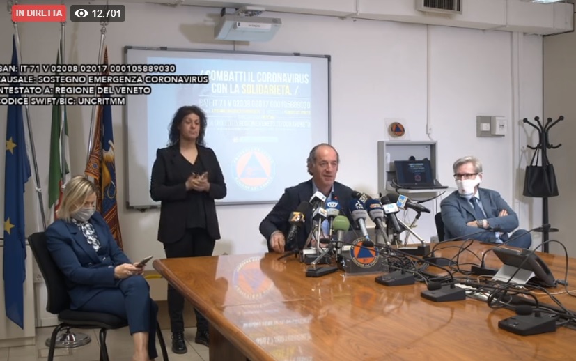 Zaia sbotta su riaperture: “Non possiamo più aspettare, Governo batta un colpo”