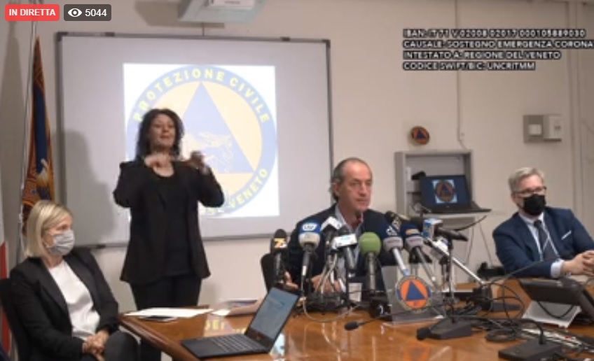 Nuova ordinanza Veneto, Zaia: “Da lunedì stop obbligo mascherine”
