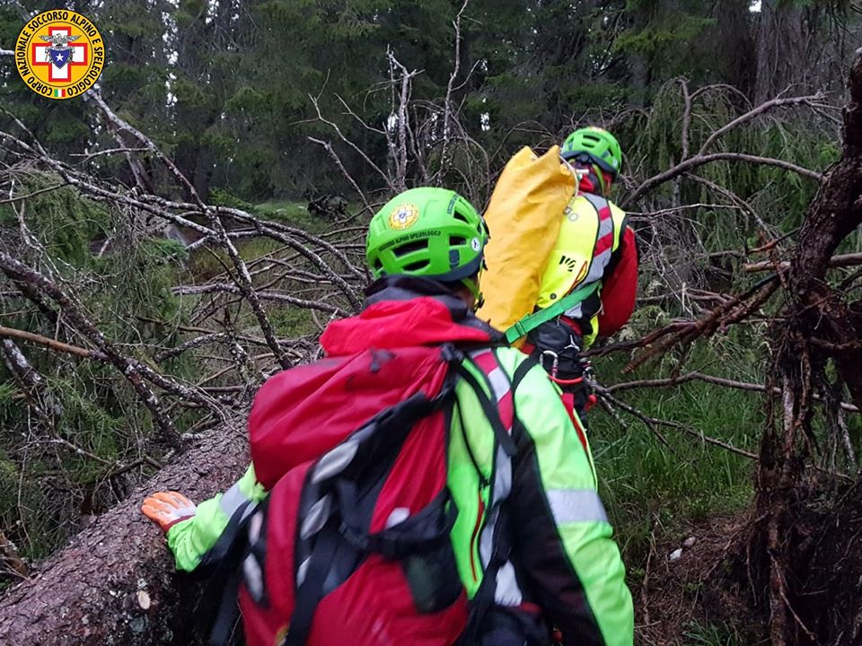 Perde il controllo della mountain bike, brutta caduta per un ciclista a Marcesina