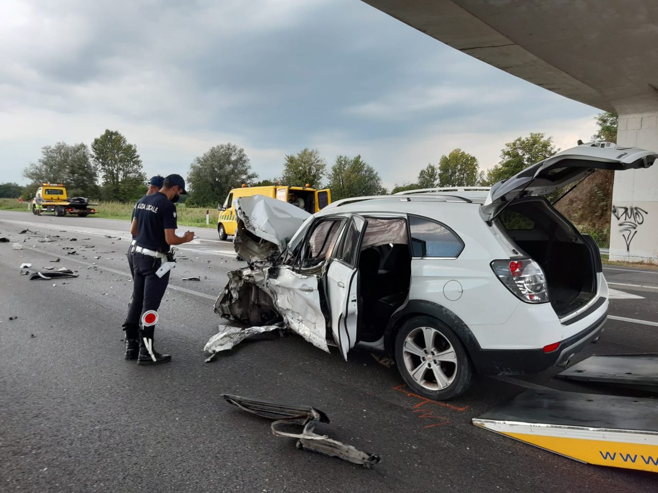 Grave incidente a Bolzano Vicentino, in Rianimazione centauro di Lonigo – FOTO