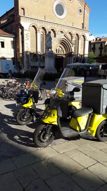 Poste Italiane: nuovi tricicli elettrici in servizio a Vicenza