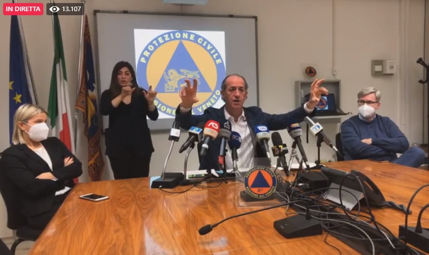 Dpcm Conte, Zaia: “Decreto zoppo, per restrizioni regionali voglio validazione del ministero”