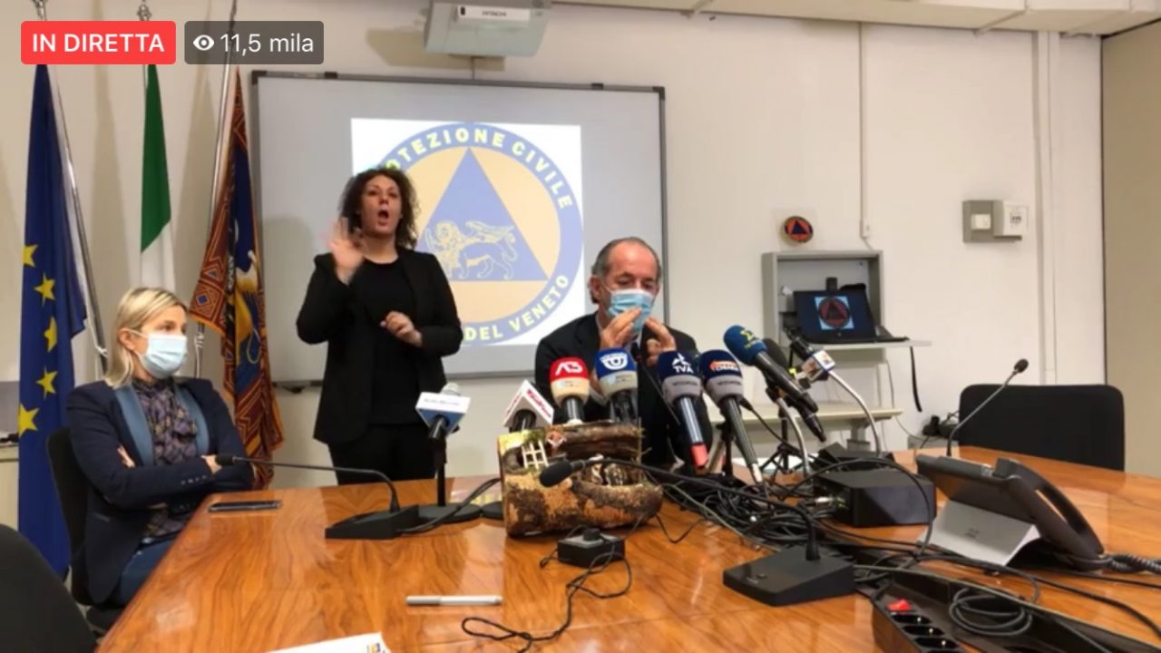 Covid, Zaia: “Ordinanza regionale decade dal 24 dicembre” | +3834 positivi | Dati 19 dicembre 2020