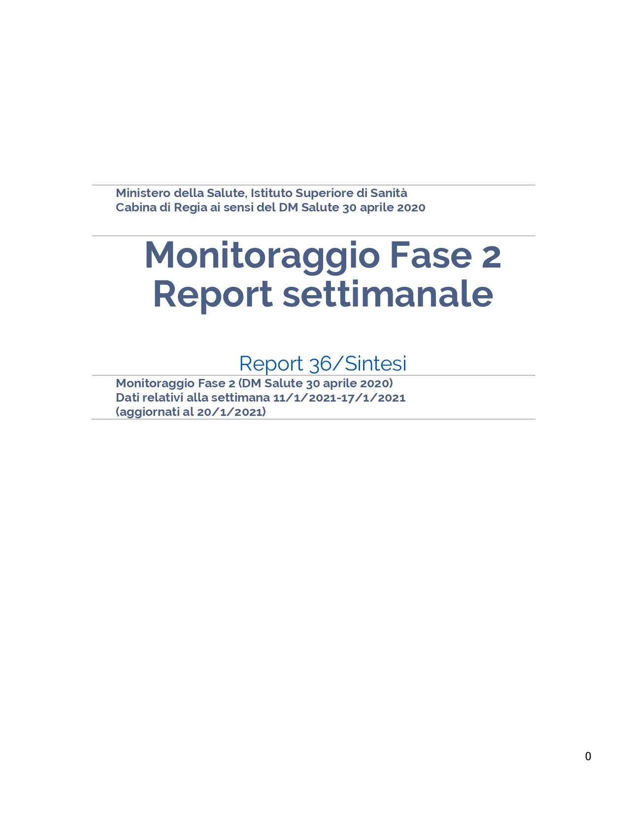 REPORT SETTIMANALE MINISTERO SALUTE SUL VENETO_page-0001