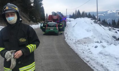 Abete cade sui cavi elettrici a Enego, intervengono i Vigili del fuoco