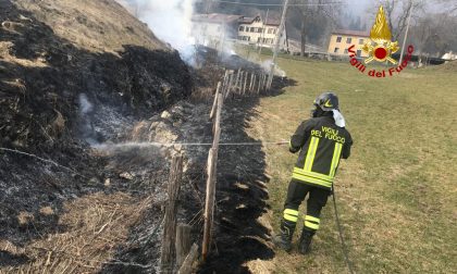 Le foto del doppio intervento dei Vigili del fuoco nelle campagne vicentine