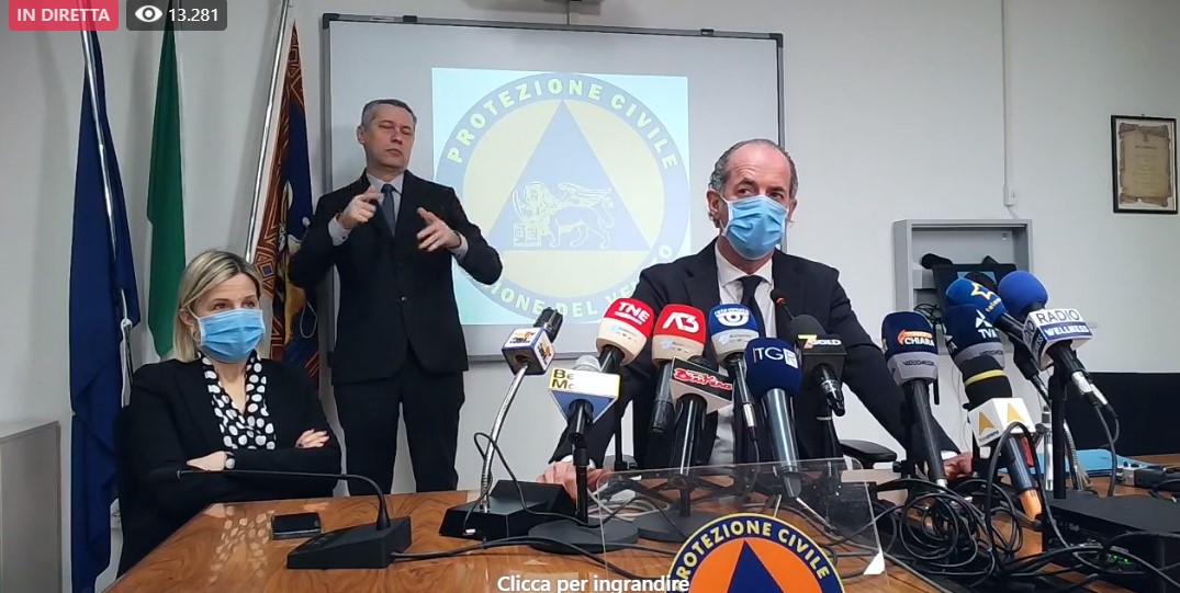 Covid, Zaia: “Siamo in zona arancione ma non è una gara a premi” | +507 positivi | Dati 6 aprile 2021