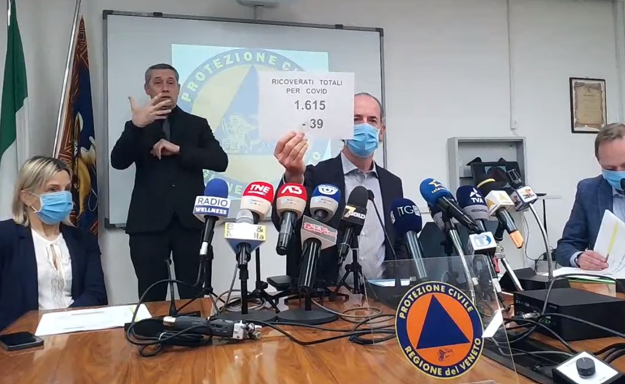 Covid, Zaia: “I numeri ci danno ragione: siamo in zona gialla” | +1035 positivi | Dati 23 aprile 2021