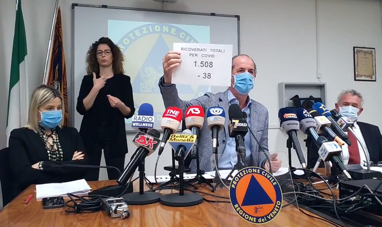 Covid, Zaia: “Se avete più di 60 anni fatevi avanti, ci sono 72mila posti liberi” | +963 positivi | Dati 28 aprile 2021
