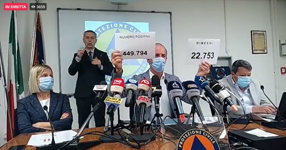 Covid, Zaia: “Obbligo vaccinale? Meglio contrastare le fake news” | +331 positivi | Dati 23 agosto 2021