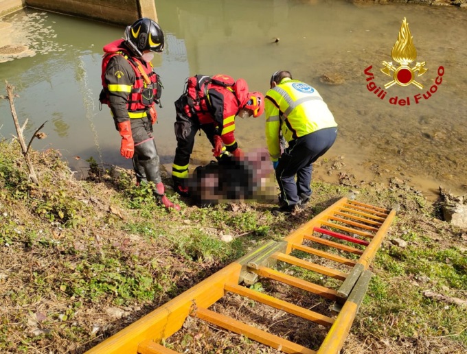 Trovato il cadavere di un uomo nell’acqua del torrente Dioma a Ponte Alto
