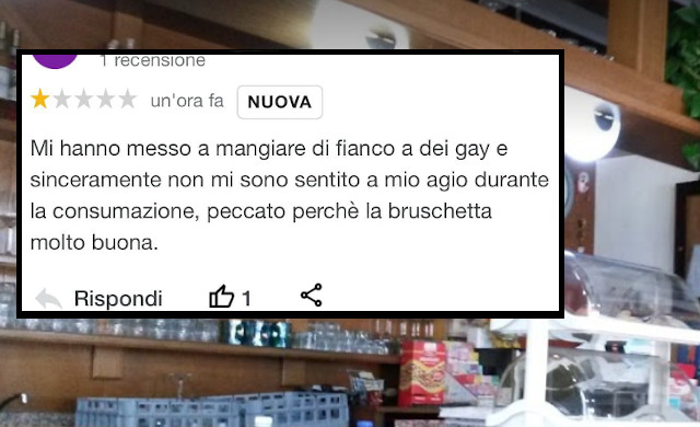 “Mi hanno messo a mangiare vicino ai gay”, titolare risponde: “A saperlo l’avremmo messo nella porcilaia”