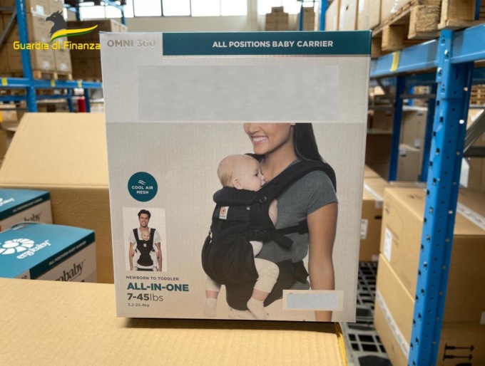 Sequestrati 1.300 marsupi porta bambino non conformi ai requisiti di sicurezza