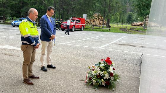 Sindaco Rucco a Canazei per rendere omaggio alle vittime del crollo del ghiacciaio in Marmolada