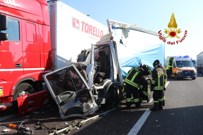 Tamponamento sull’autostrada A4 tra i caselli di Vicenza Est e Ovest