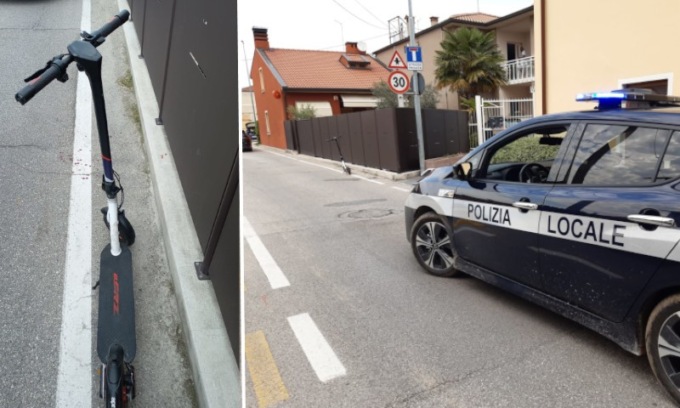 Sfreccia in monopattino senza casco: cade, batte la testa e finisce in prognosi riservata