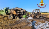 Barbarano Mossano, agricoltore vede bruciare trattore e campo in un solo colpo
