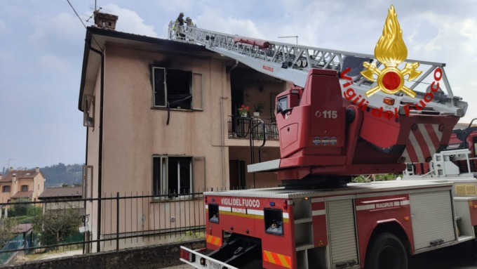 Paura ad Arcugnano, la cucina di un appartamento distrutta dalle fiamme
