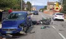 Incidente a Rossano Veneto tra una moto, uno scooter e due auto. Un ferito grave