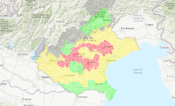 Superati i livelli di Pm10, Vicenza tra le allerte rosse