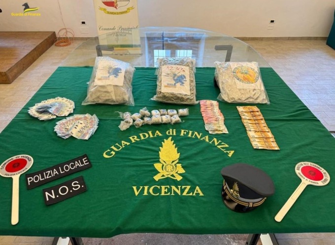Blitz antidroga in un appartamento a Vicenza, sequestrati oltre 3 chili di marijuana