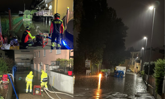 Maltempo in provincia di Vicenza: frane ad Arcugnano, strade sott’acqua a Torri di Quartesolo e Longare