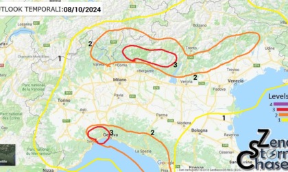 Martedì 8 ottobre 2024 di pioggia sul Veneto, scatta l'allerta arancione in provincia di Vicenza