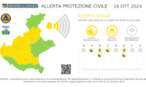 Allerta gialla in Veneto: piogge intense a Vicenza e in provincia, criticità idrogeologica e idraulica