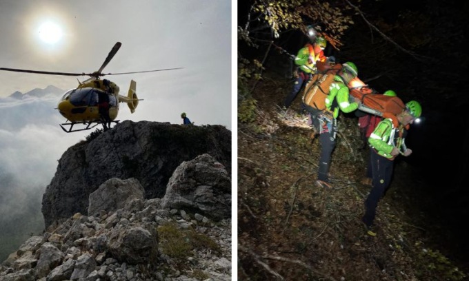 Giovane alpinista perde l’equilibrio durante una cordata e si frattura una caviglia