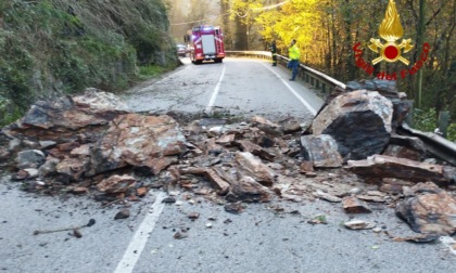 Massi invadono la SP 46 a Torrebelvicino: strada chiusa