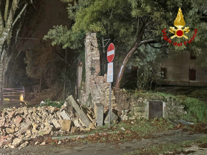 Crollato un muro della Chiesa di San Giorgio a Vicenza