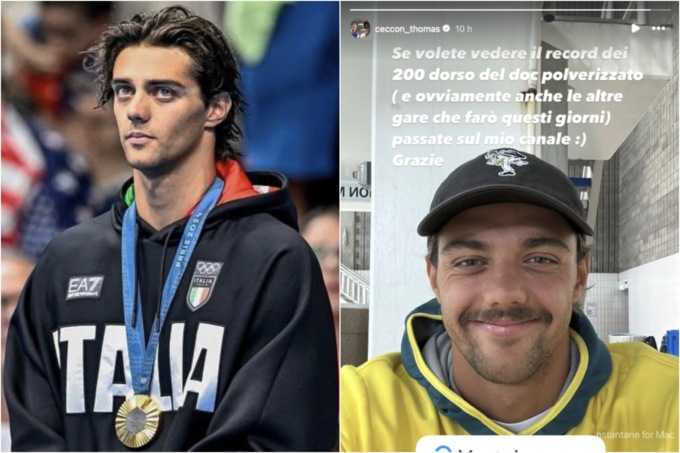 Il vicentino Thomas Ceccon sempre più nella storia del nuoto, battuto il record italiano dei 200 dorso