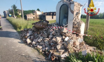 Rimorchio di un camion colpisce e danneggia il capitello votivo alla Madonna di Pojana Maggiore