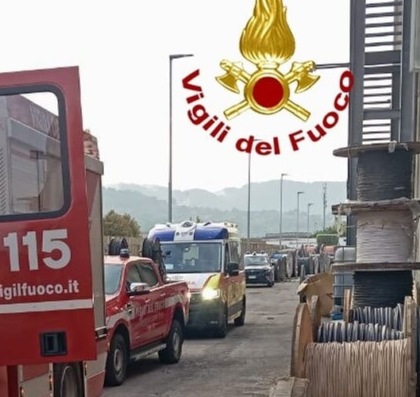 Carabinieri, Suem e Vigili del fuoco accorsi alla Arsiton cavi